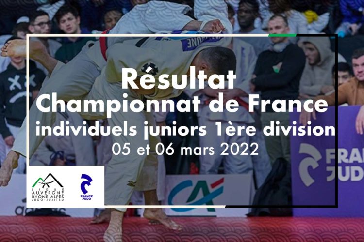 Résultat Championnat de France Individuels Juniors 1ère division – 05/06 mars 2022
